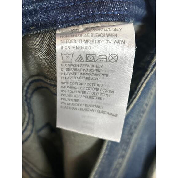 Lisa Rinna Women’s 4 Medium Wash Distressed Skinny Stretch Denim Jeans - Picture 5 of 5